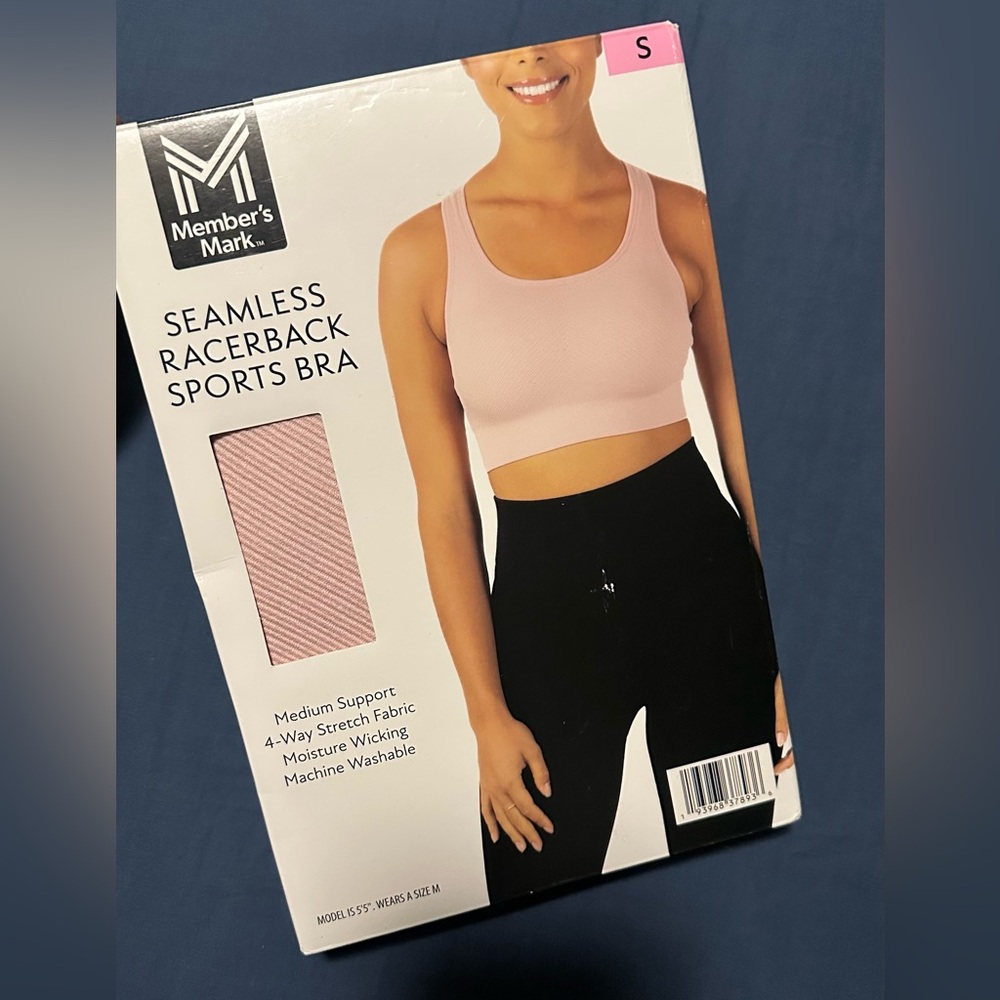 Member's Mark Light Pink Seamless Racerback Sports Bra